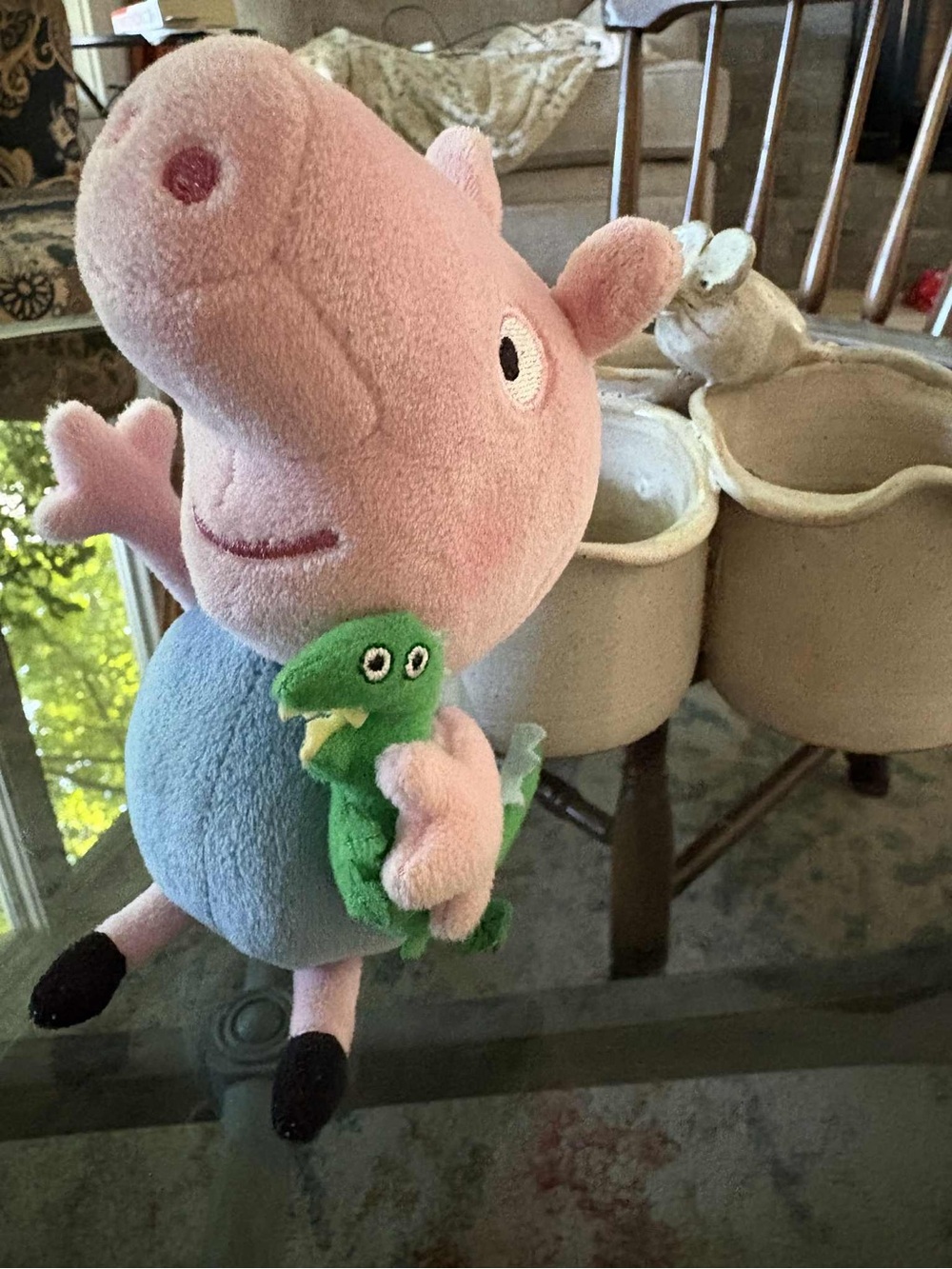 Peppa Pigs Brother George Plush with Green Dinosaur